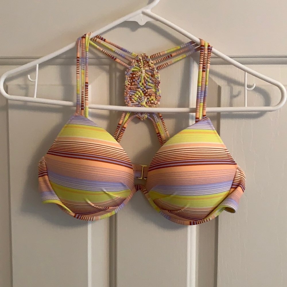 Victoria’s Secret striped 36B bikini bra top